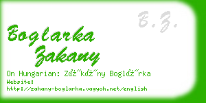 boglarka zakany business card